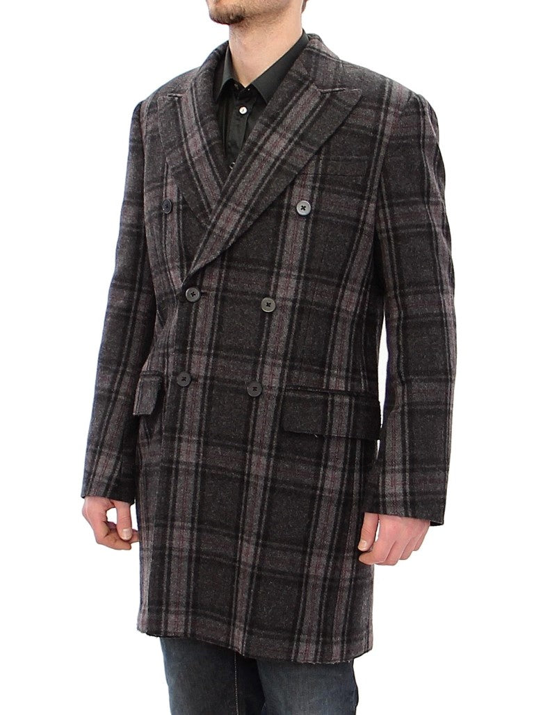 Dolce & Gabbana Graue zweireihige Manteljacke