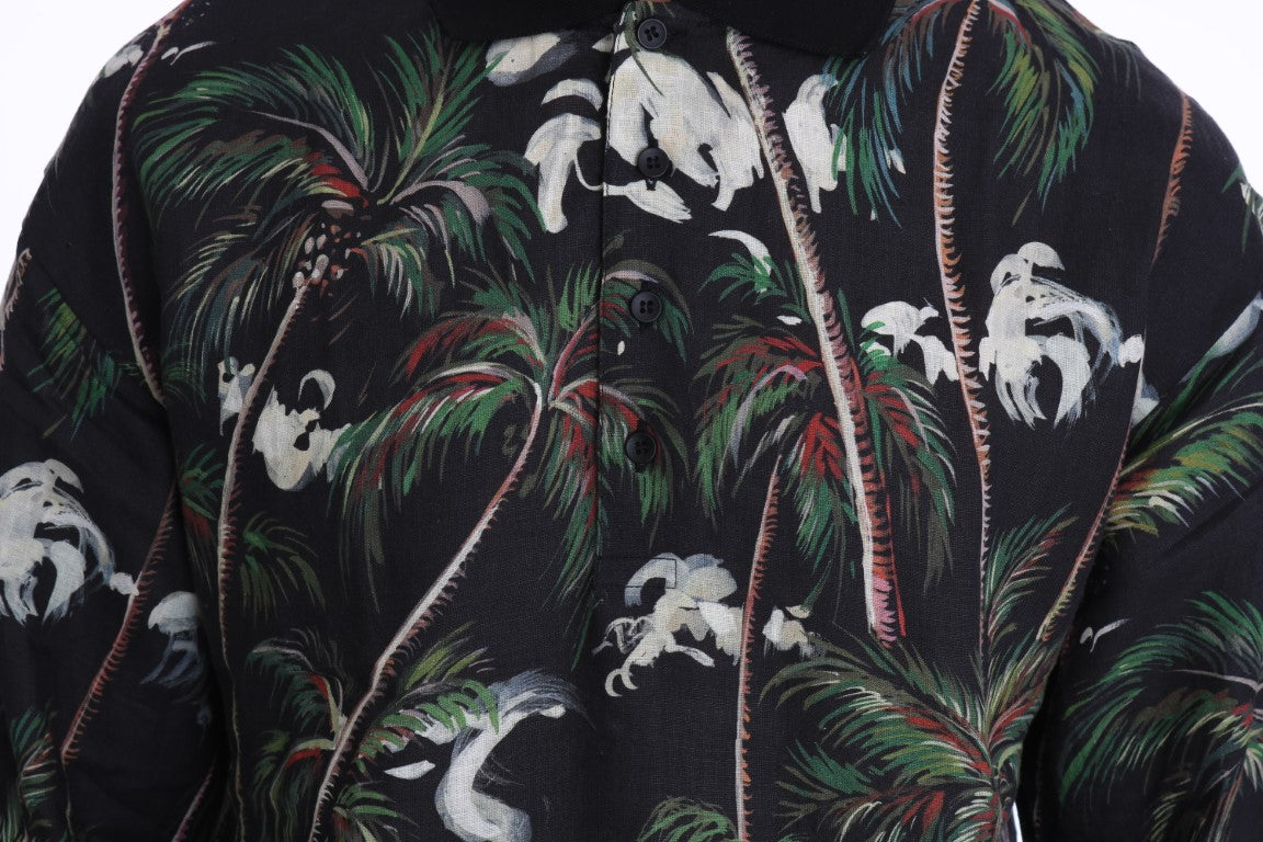 Dolce & Gabbana – Schwarzes Volcano Sicily – Kurzarm-T-Shirt