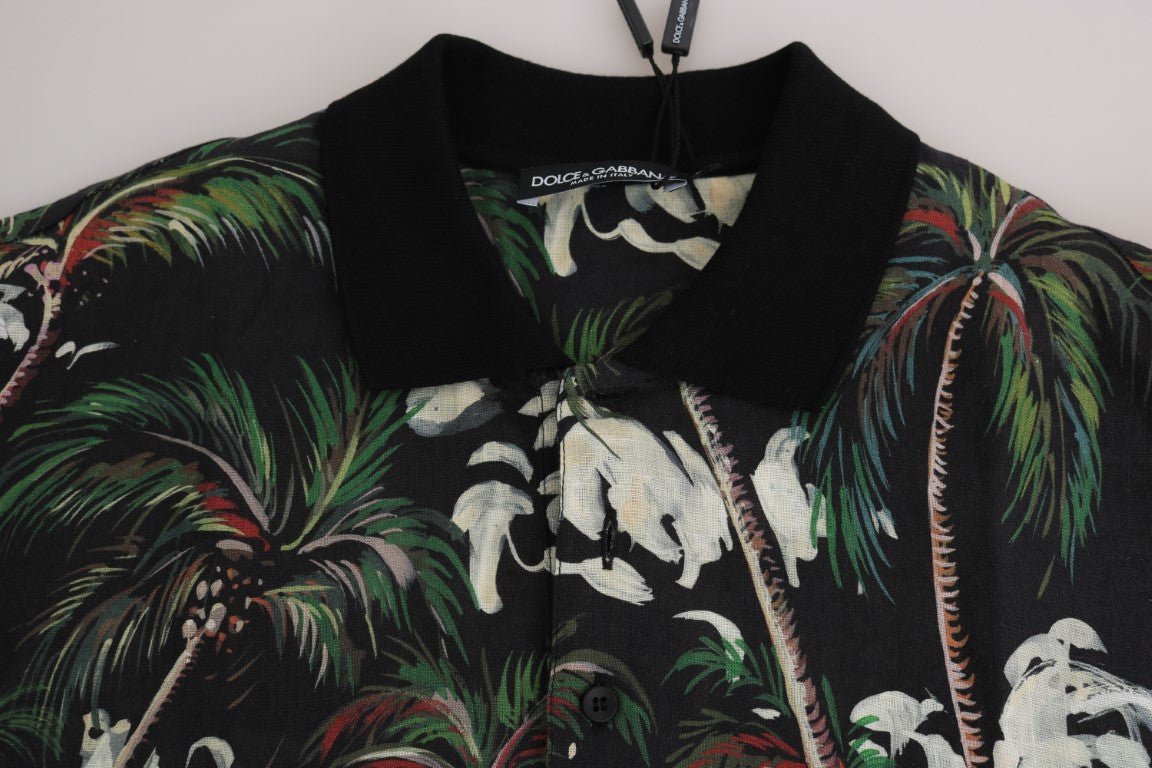 Dolce & Gabbana – Schwarzes Volcano Sicily – Kurzarm-T-Shirt