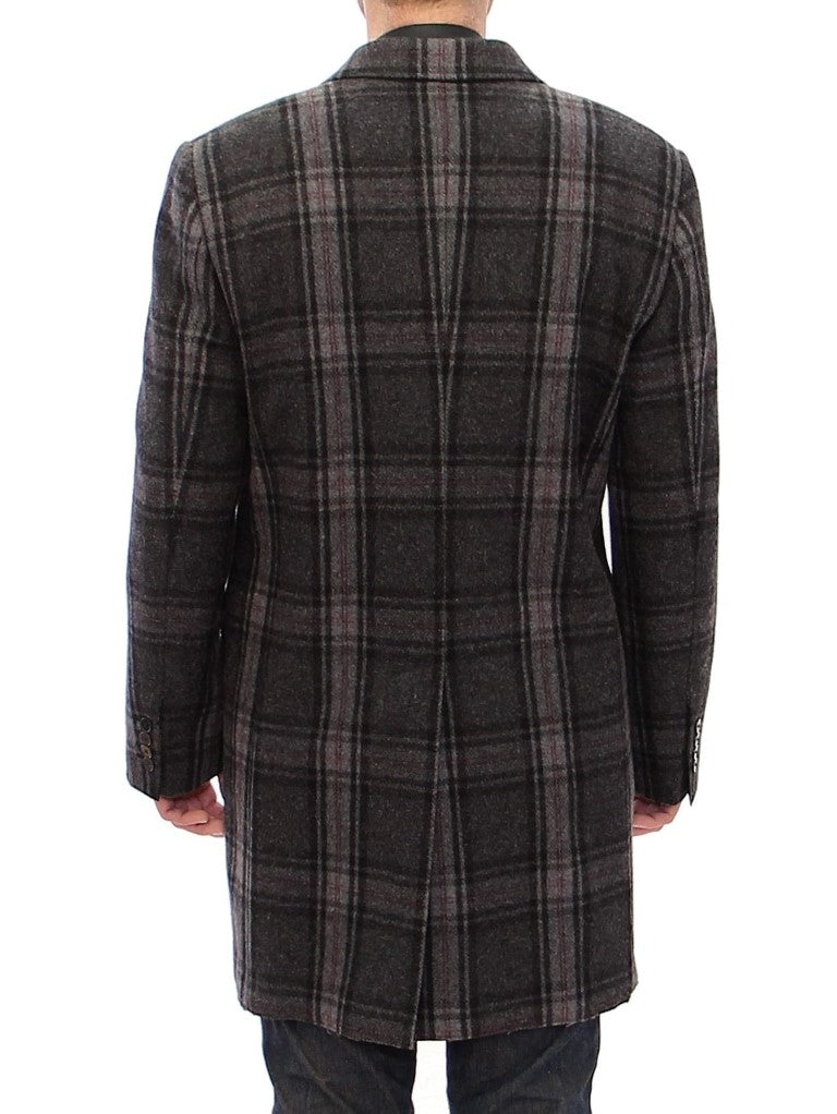 Dolce & Gabbana Graue zweireihige Manteljacke