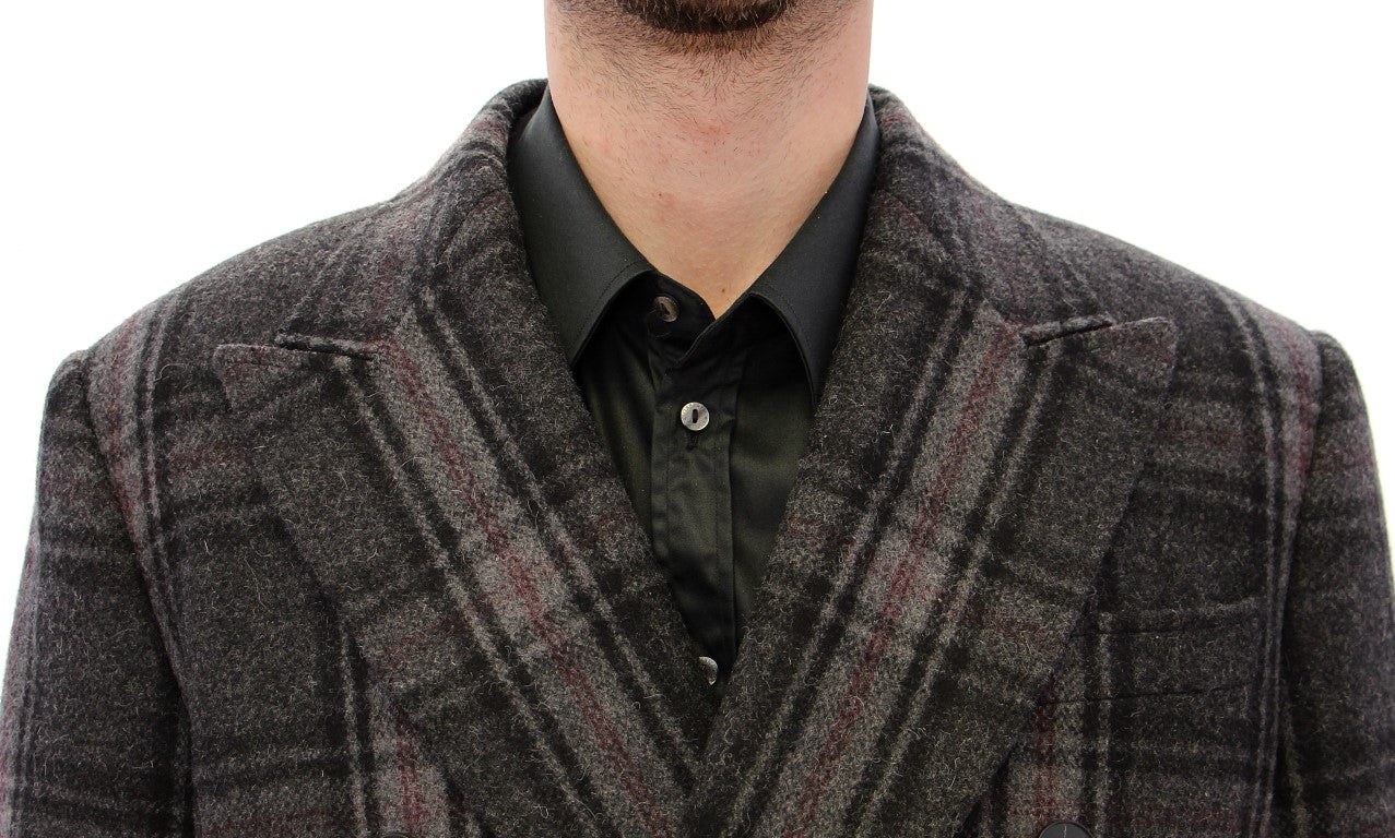 Dolce & Gabbana Graue zweireihige Manteljacke