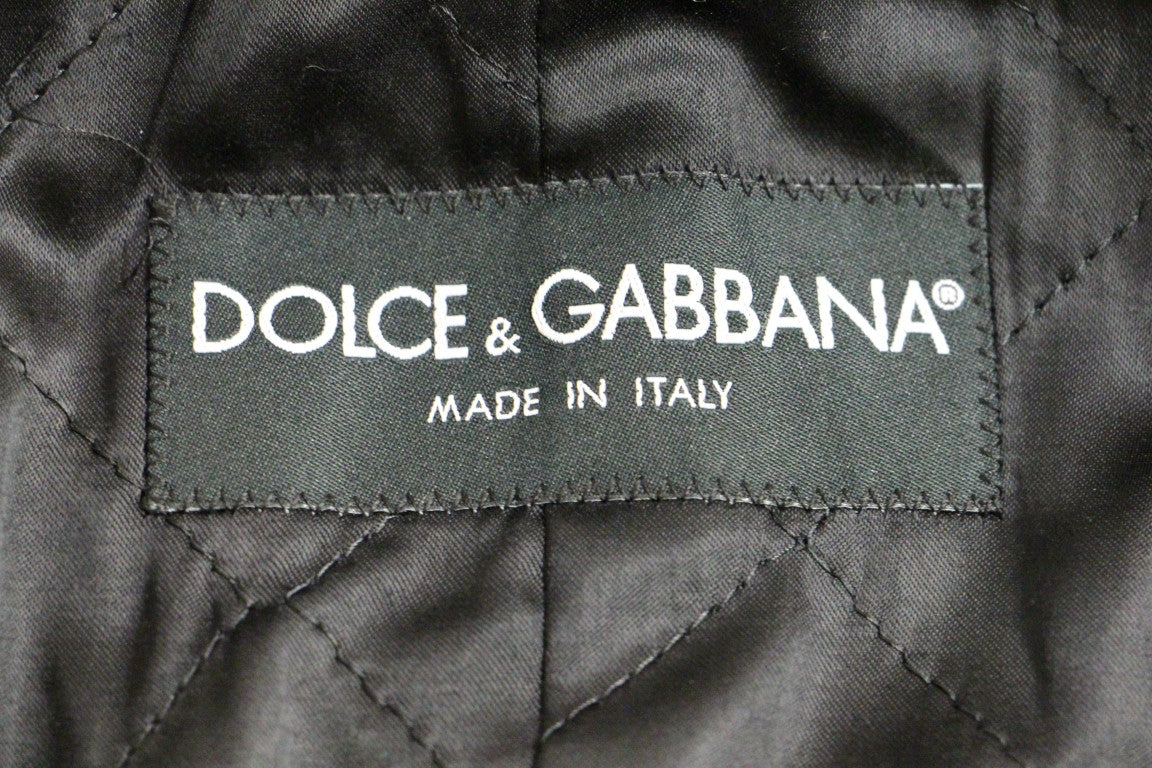 Dolce & Gabbana Graue zweireihige Manteljacke