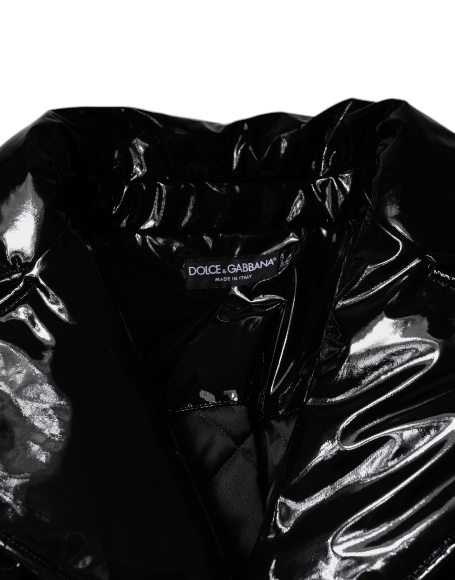 Dolce & Gabbana – Schwarze Blousonjacke aus Polyester mit Knopfleiste