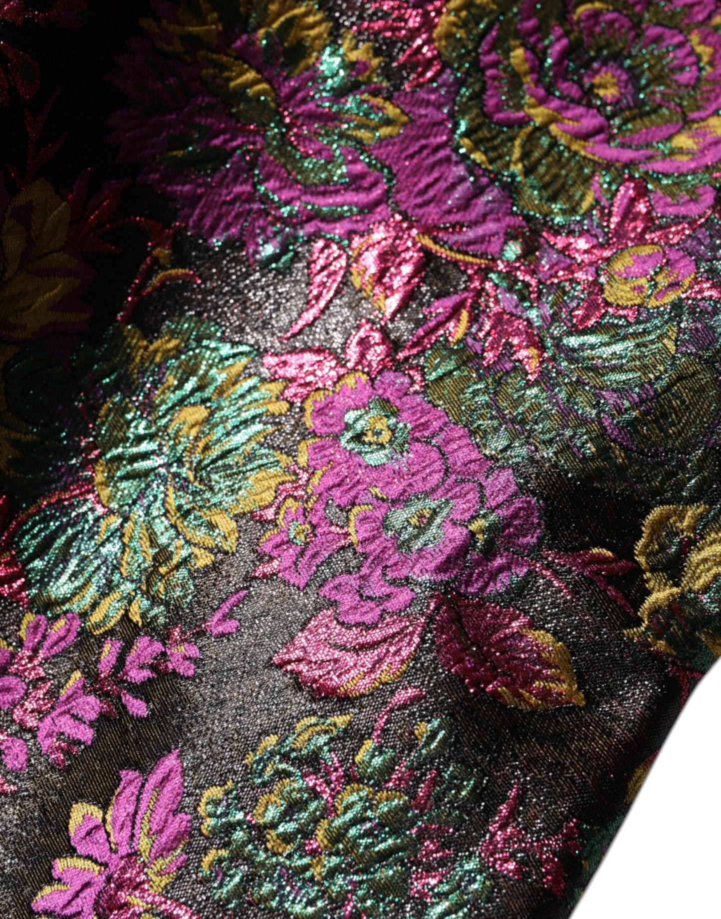 Dolce & Gabbana – Kurze Jacquard-Jacke mit mehrfarbigem Blumenmuster