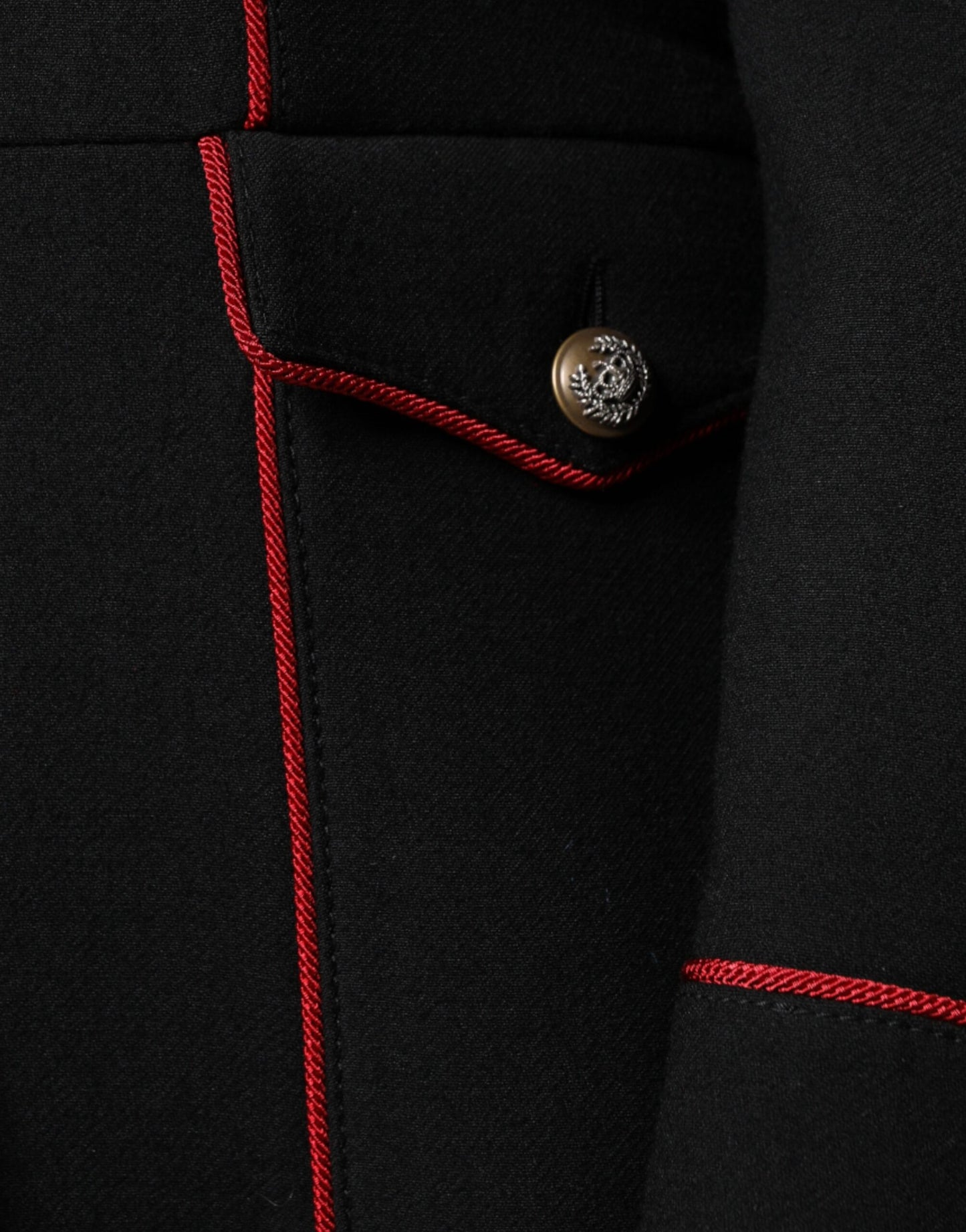 Dolce & Gabbana – Schwarze, einreihige Trenchcoat-Jacke
