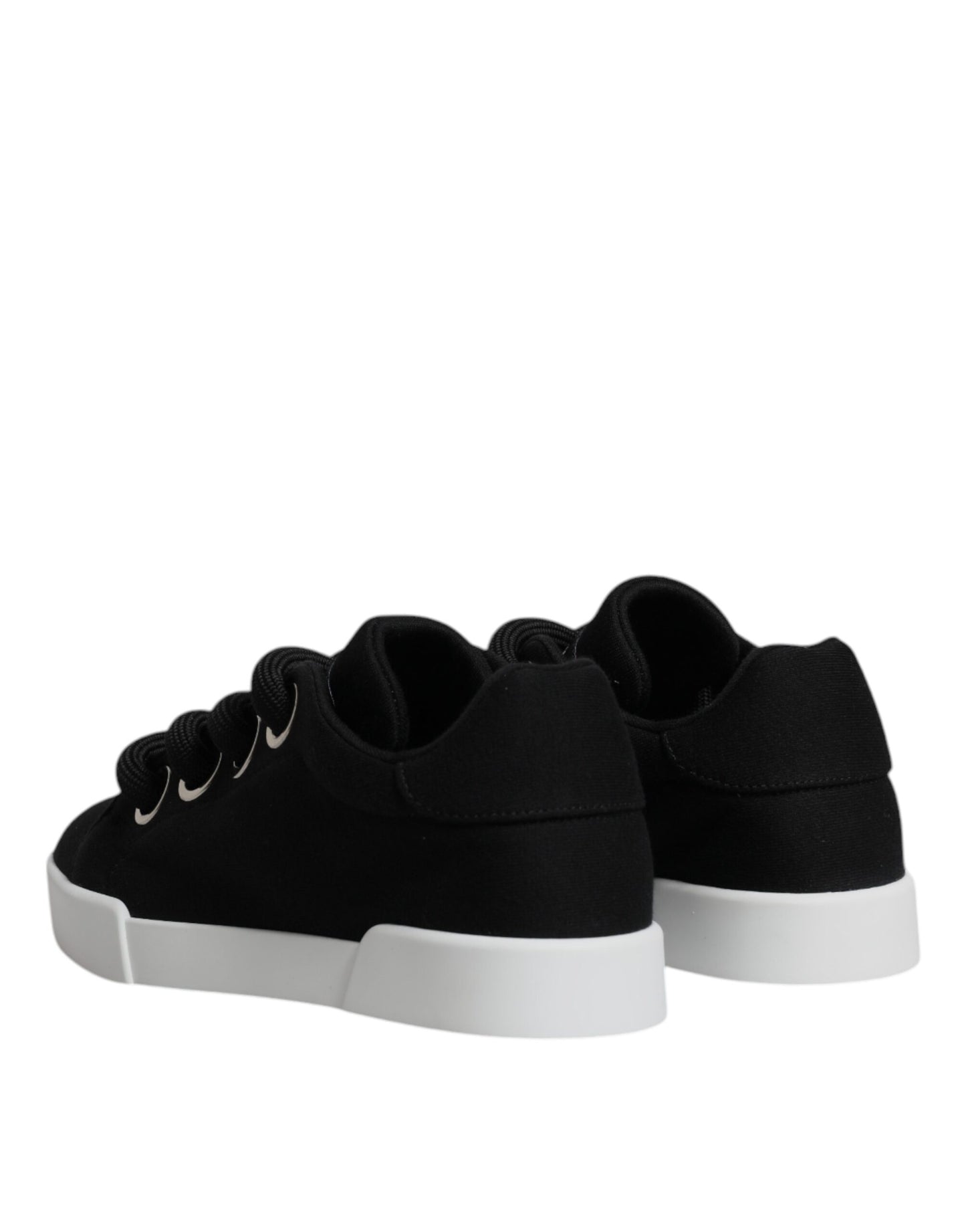 Dolce & Gabbana – Schwarze Portofino-Sneaker mit niedrigem Schaft