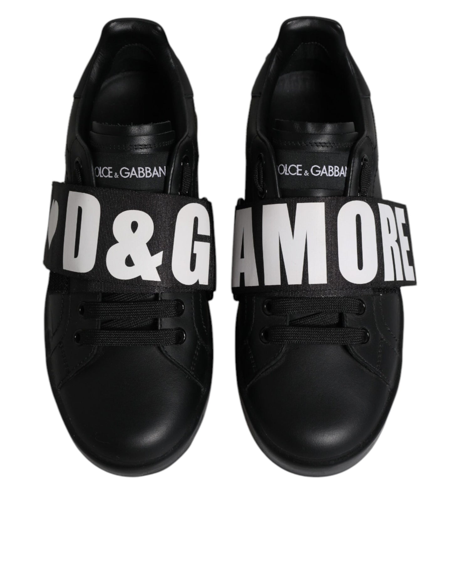 Dolce & Gabbana – Schwarze D&G AMORE – Niedrige Sneakers