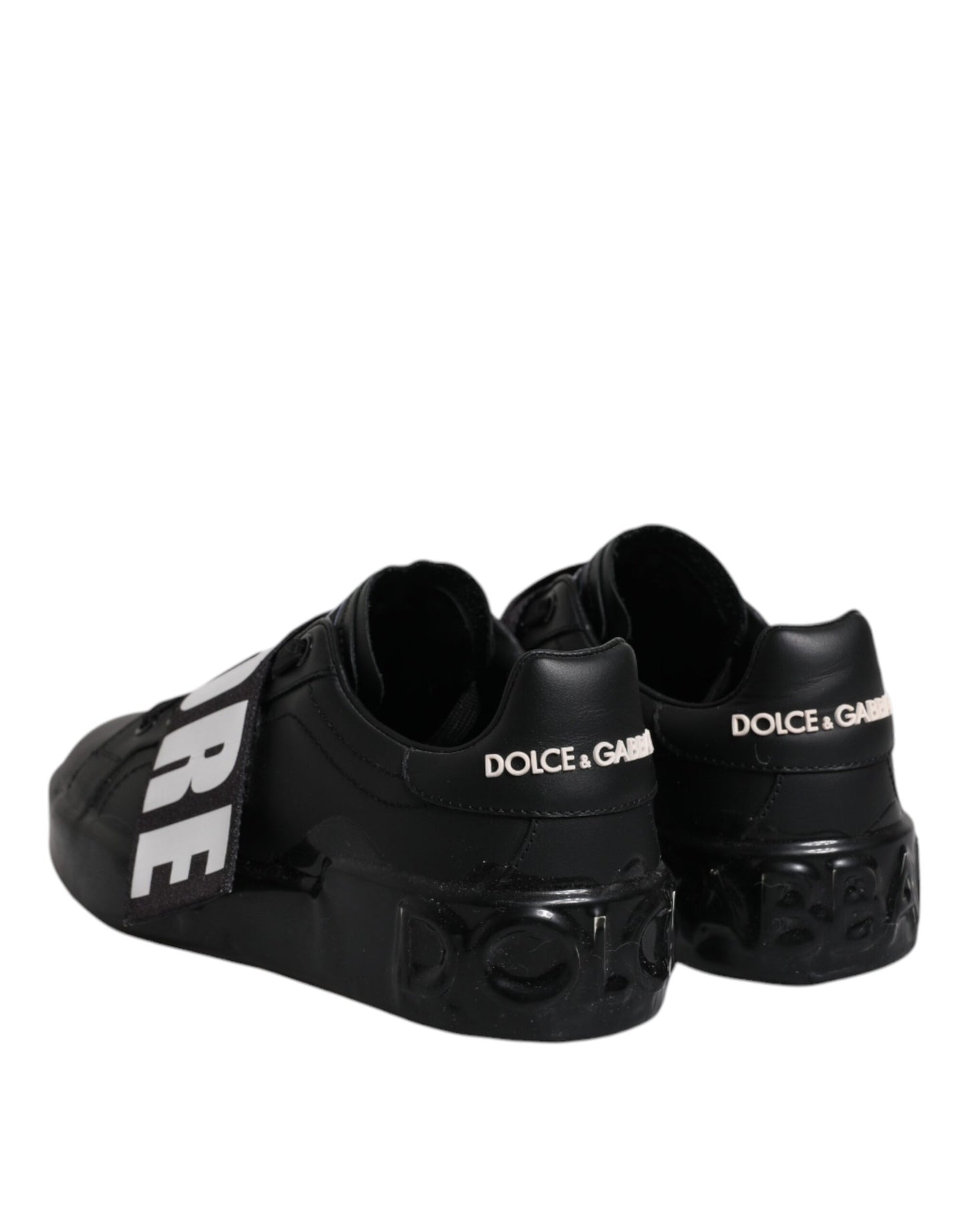 Dolce & Gabbana – Schwarze D&G AMORE – Niedrige Sneakers