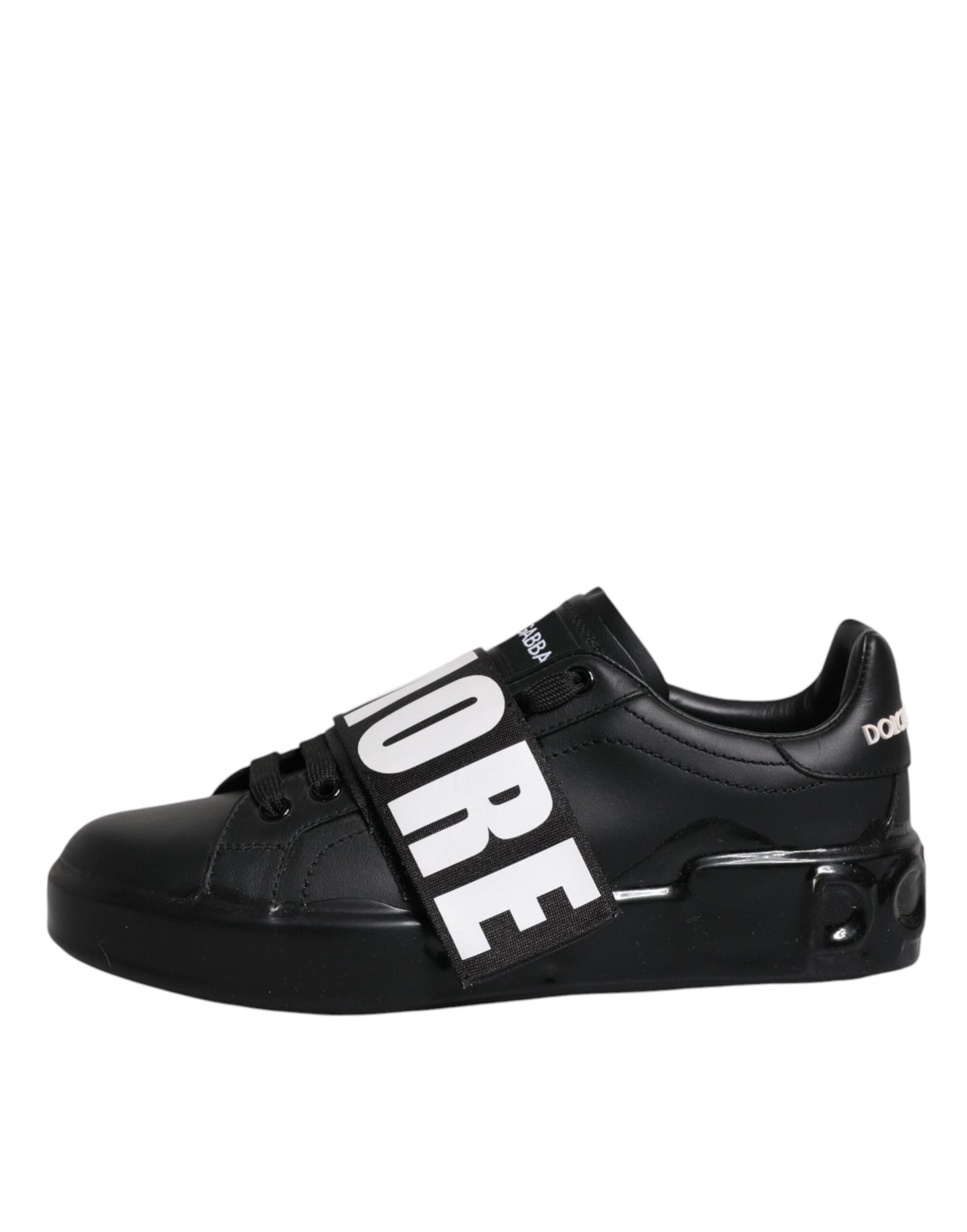 Dolce & Gabbana – Schwarze D&G AMORE – Niedrige Sneakers