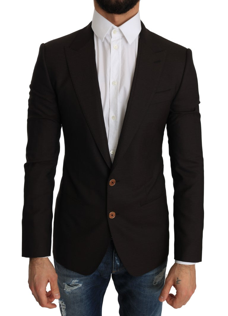 Dolce & Gabbana Braune Wolle SICILIA Jacke Mantel Blazer