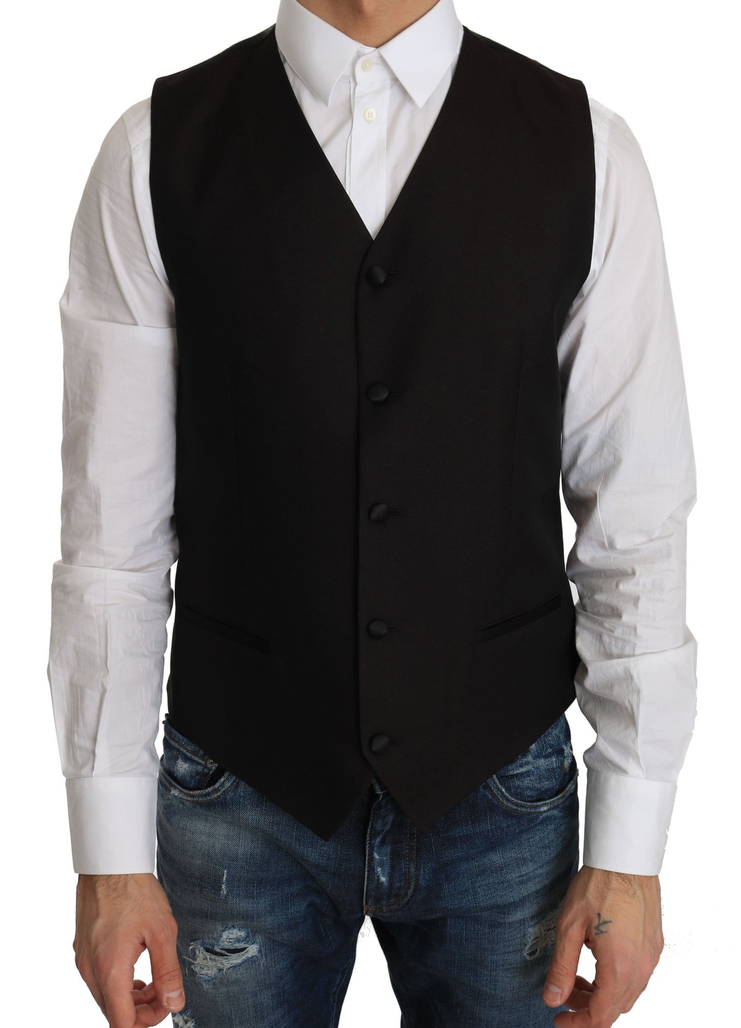 Dolce & Gabbana – Schwarze Seidenweste