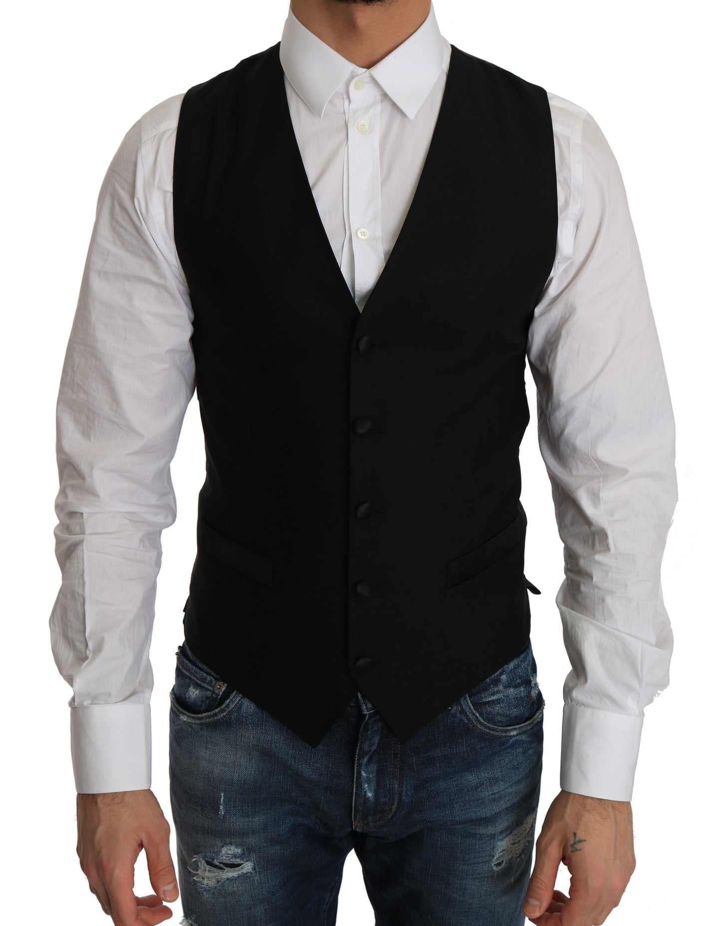 Dolce & Gabbana – Schwarze Weste aus Wolle