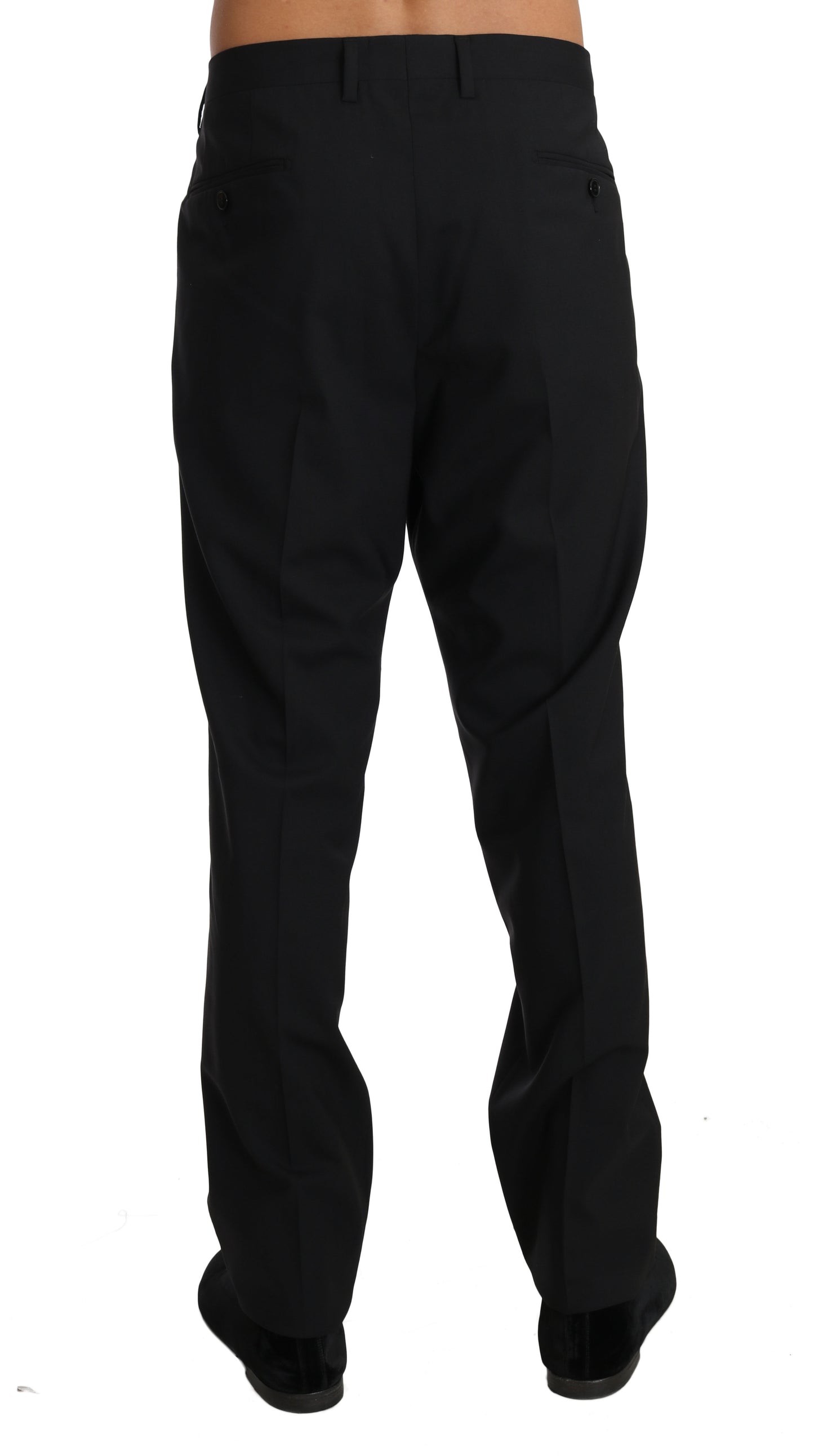 Dolce & Gabbana – Schwarze, formelle Hose aus Wollstretch