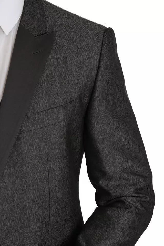 Dolce & Gabbana Grauer MARTINI 2-teiliger Weste-Mantel-Blazer