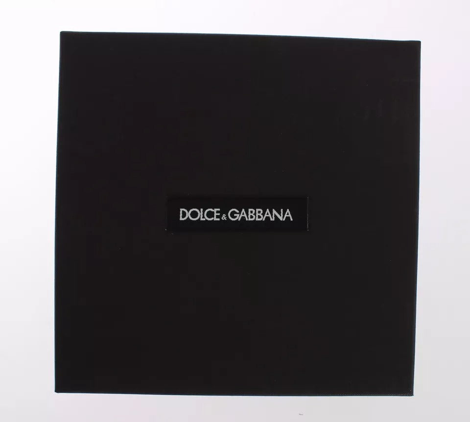 Dolce & Gabbana Schlüsselanhänger mit Raffia-Lederverschluss, Rot/Gelb