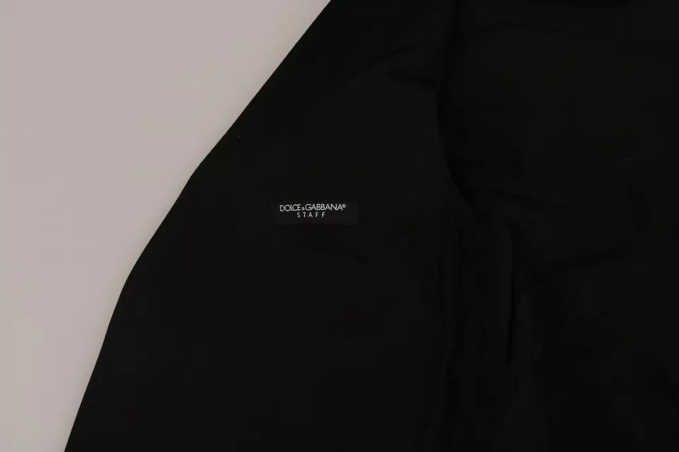 Dolce & Gabbana – Schwarze Weste aus Wolle mit Logo
