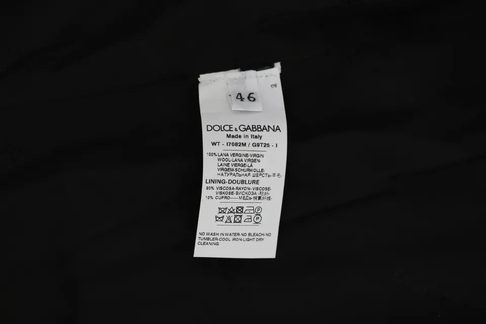 Dolce & Gabbana – Schwarze Weste aus Wolle mit Logo