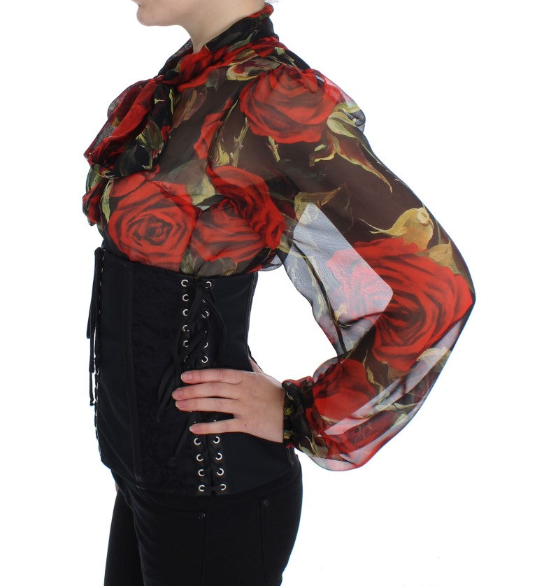 Dolce & Gabbana – Schwarzer Stretch-Korsettgürtel mit Taillenriemen