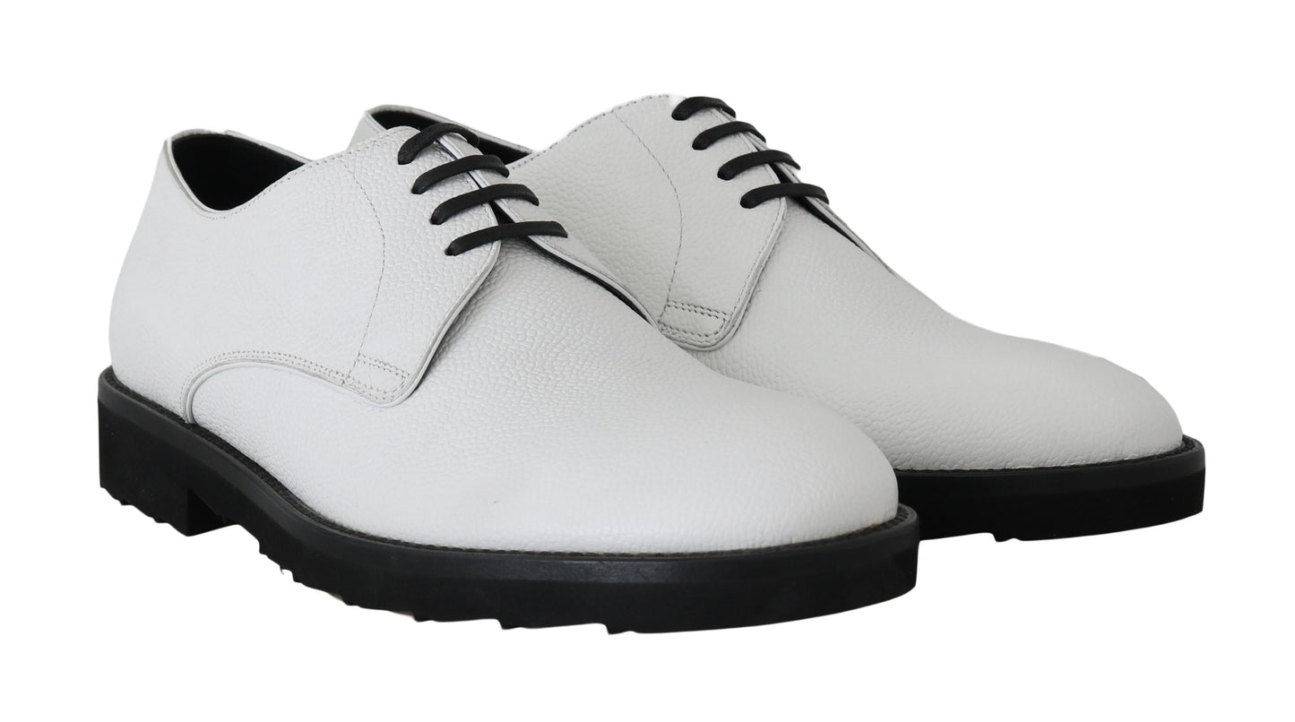 Dolce & Gabbana – Weiße Derby-Schuhe aus Leder für formelle Anlässe