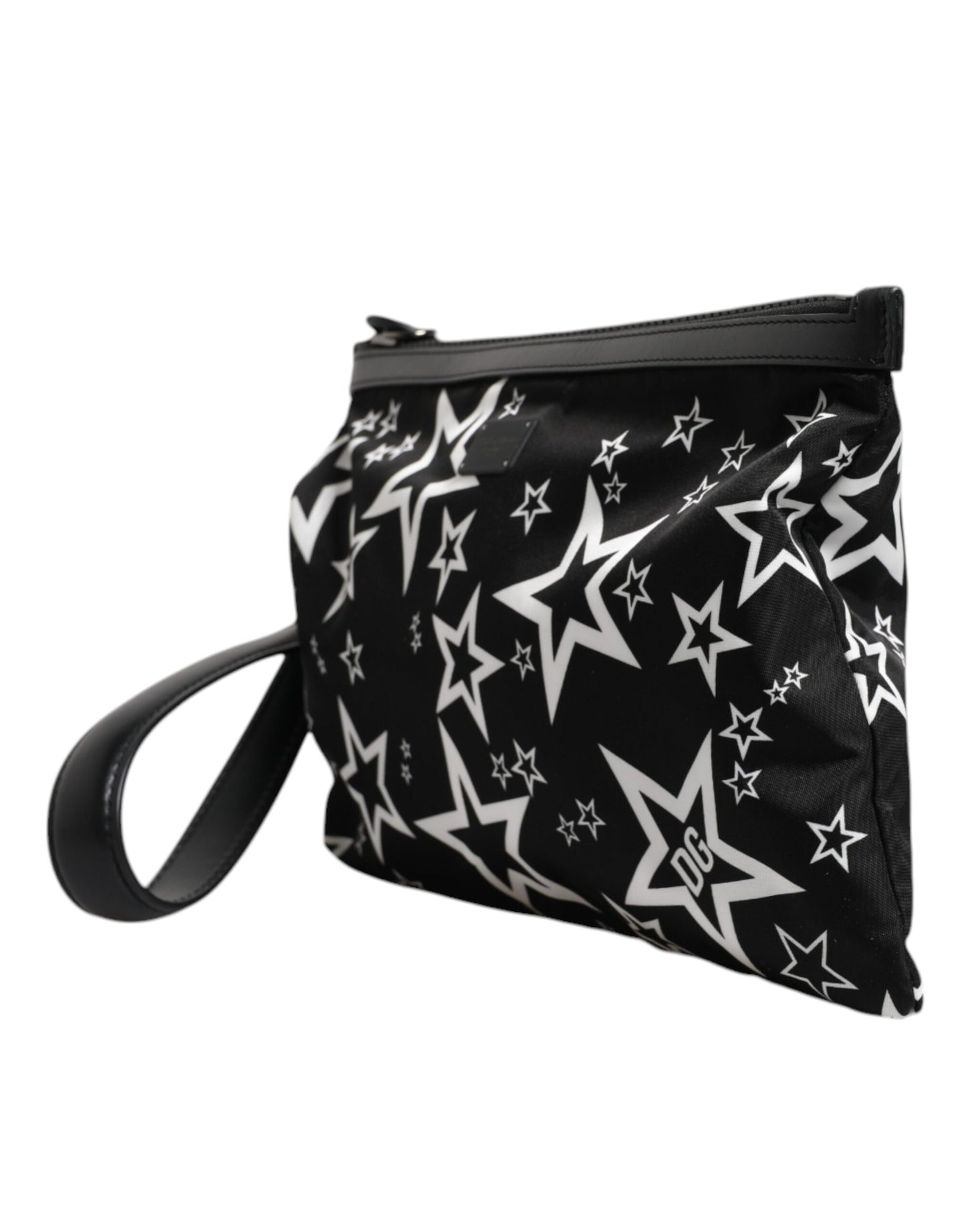 Dolce & Gabbana Clutch mit schwarzem und weißem Sternenmuster