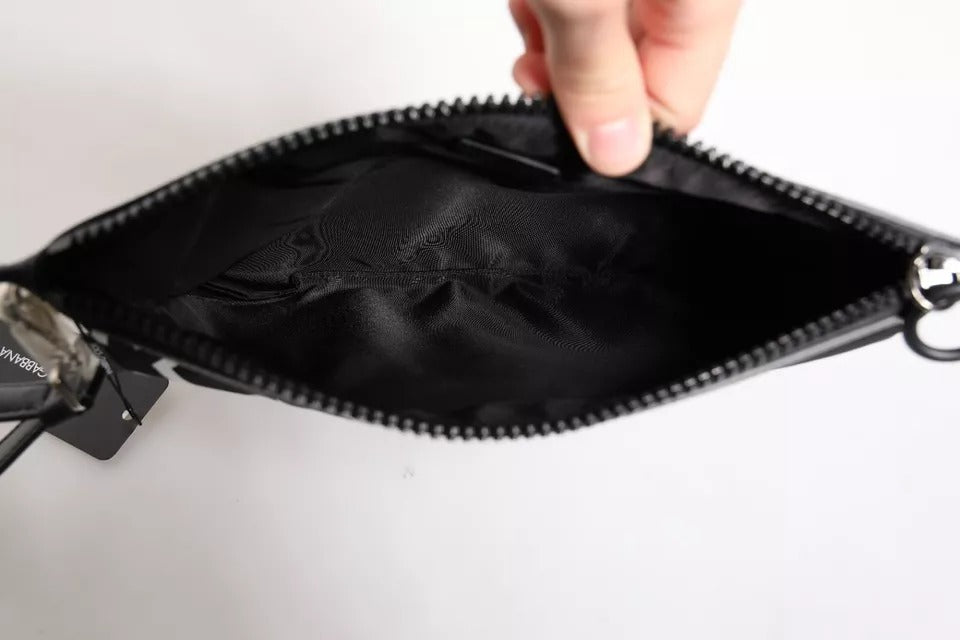 Dolce & Gabbana Clutch mit schwarzem und weißem Sternenmuster