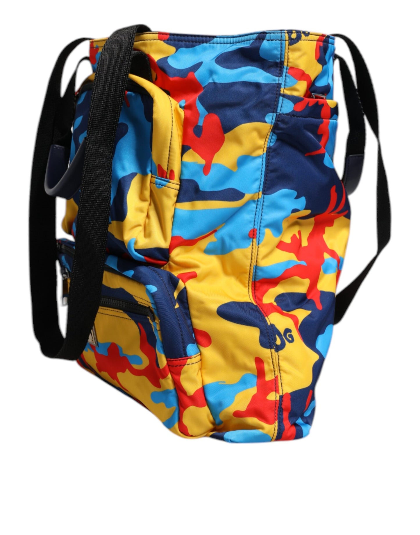 Dolce & Gabbana – Mehrfarbige Camouflage-Einkaufstasche aus Nylon