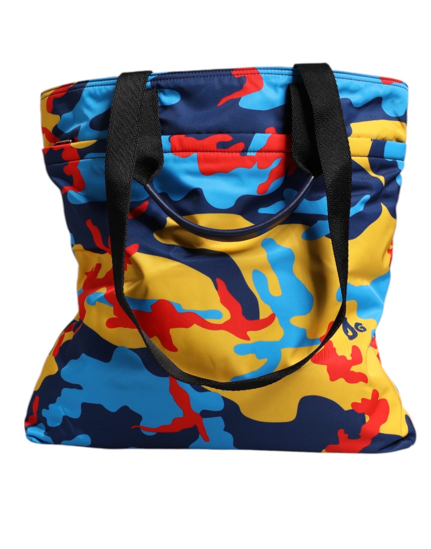 Dolce & Gabbana – Mehrfarbige Camouflage-Einkaufstasche aus Nylon