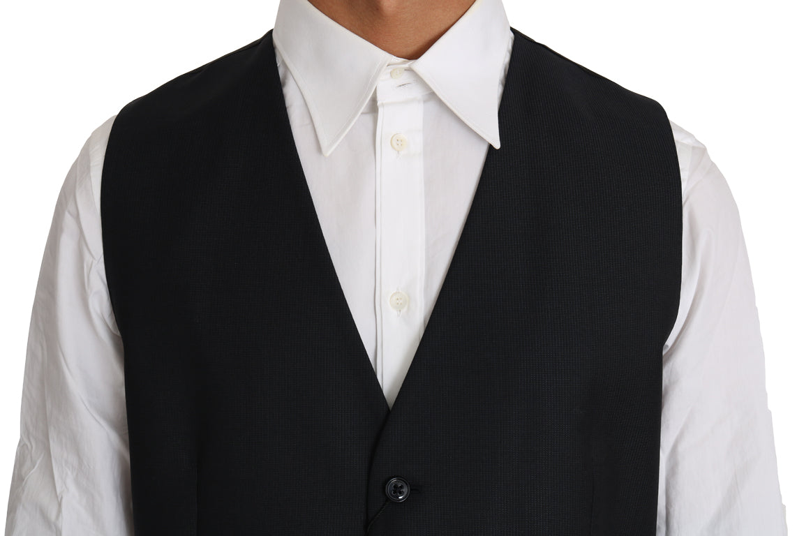 Dolce & Gabbana Graue Weste aus Wolle und Seide