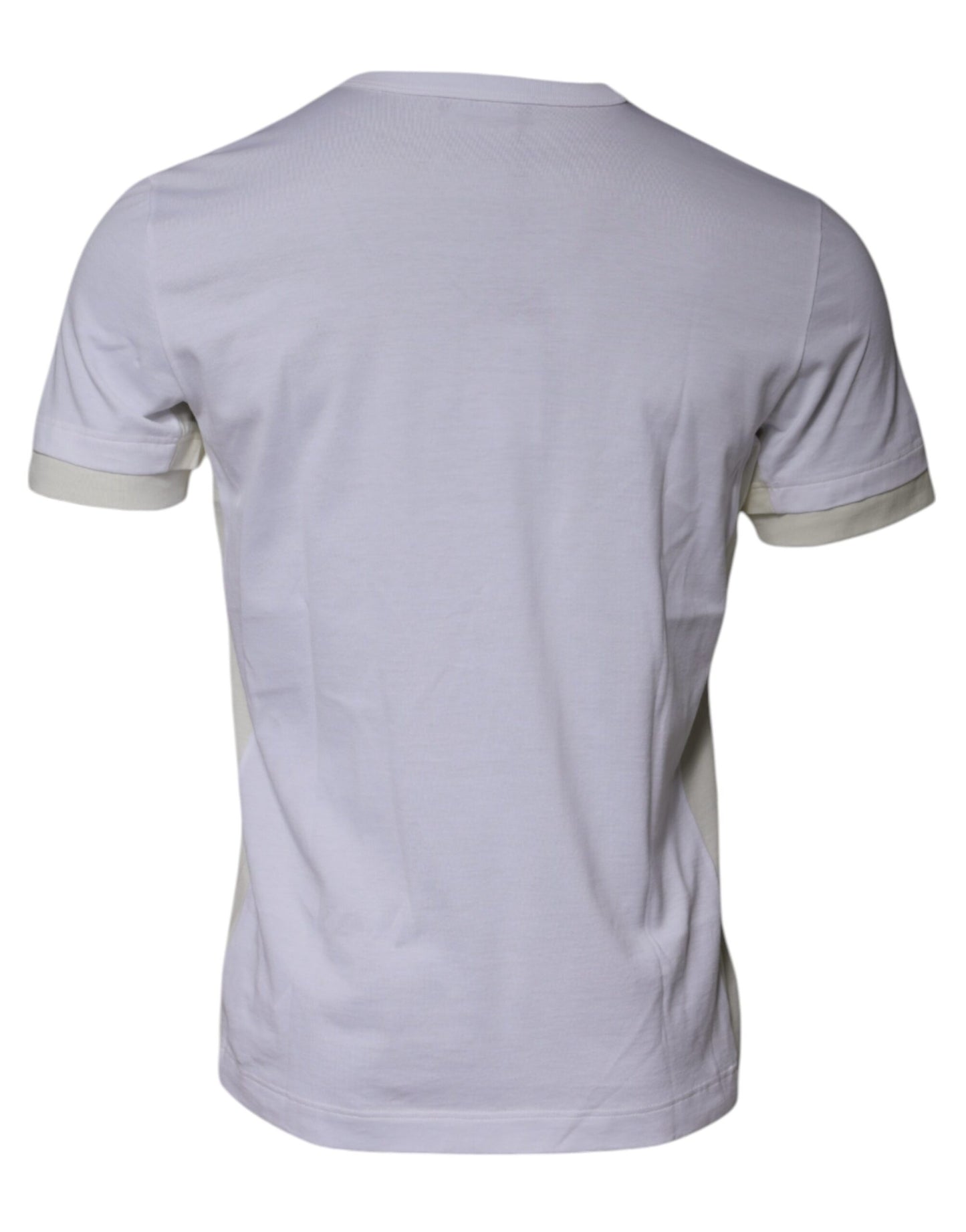 Dolce & Gabbana – Weißes T-Shirt aus Baumwolle mit Rundhalsausschnitt und kurzen Ärmeln