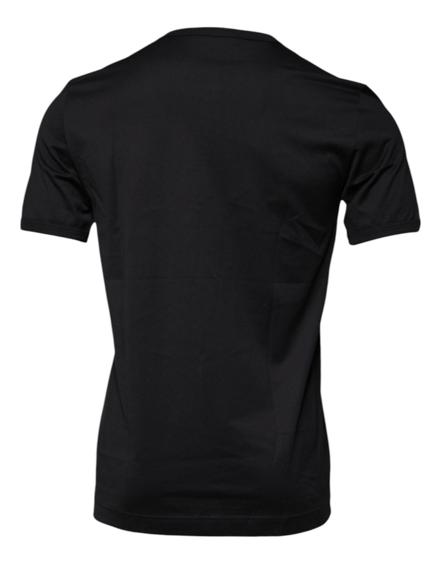 Dolce & Gabbana – T-Shirt mit Rundhalsausschnitt und kurzen Ärmeln in Blau mit Krone