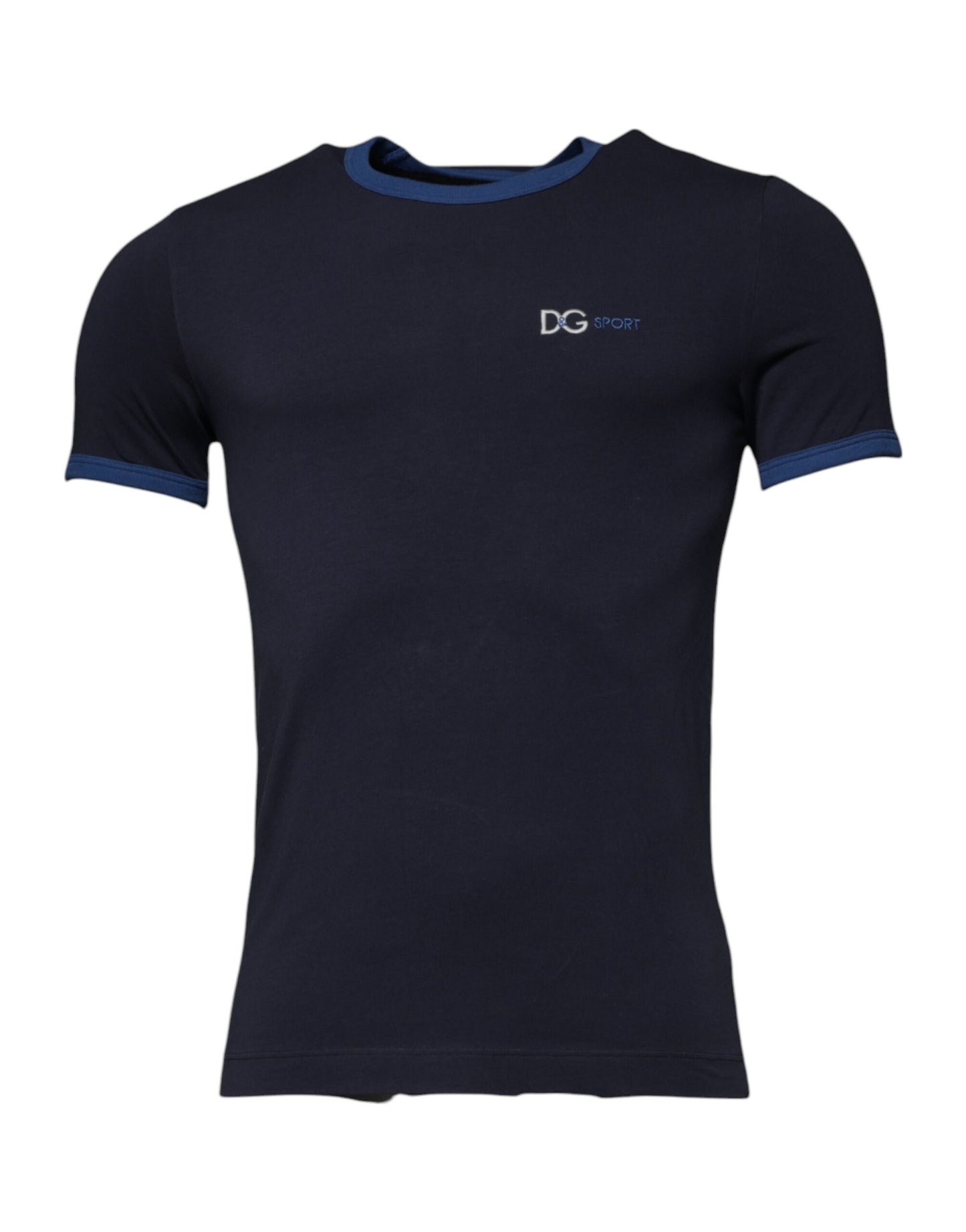 Dolce & Gabbana – Blaues Unterwäsche-T-Shirt aus Baumwollstretch mit Rundhalsausschnitt