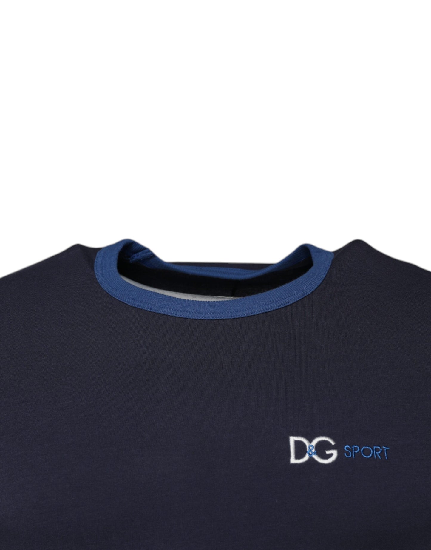 Dolce & Gabbana – Blaues Unterwäsche-T-Shirt aus Baumwollstretch mit Rundhalsausschnitt