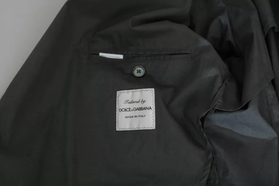 Dolce & Gabbana – Einreihiger formeller Blazer aus grauer Baumwolle