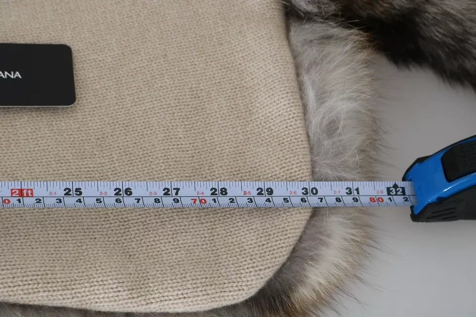 Dolce & Gabbana Brauner Fuchsschwanz-Pelzschal, Halstuch, Kragenschal