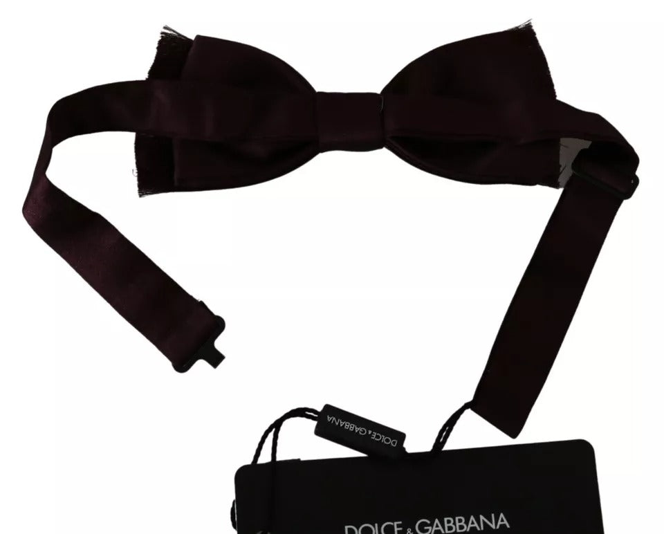 Dolce & Gabbana Bordeauxrote, klassische Seidenfliege