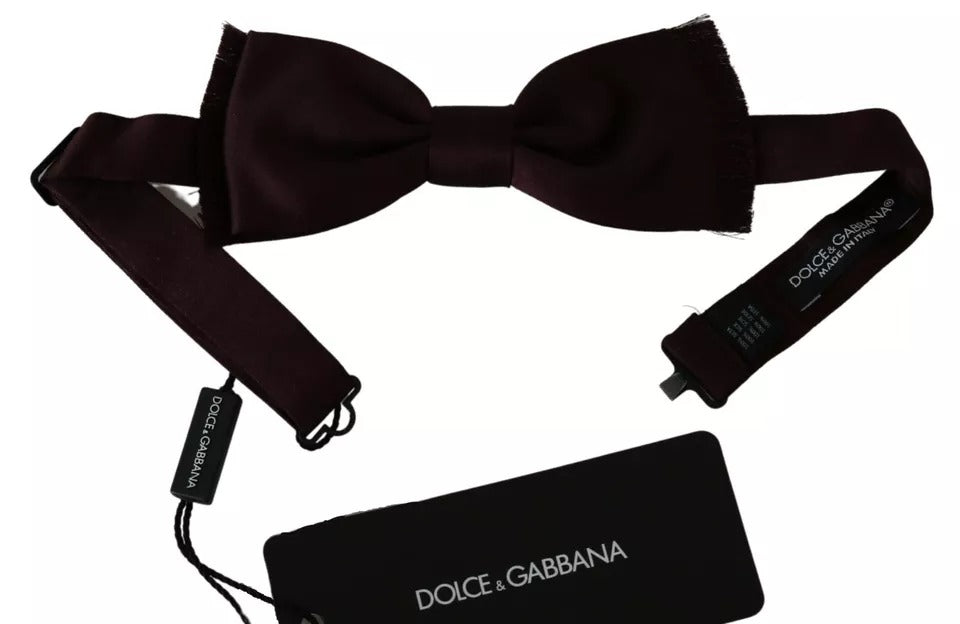 Dolce & Gabbana Bordeauxrote, klassische Seidenfliege