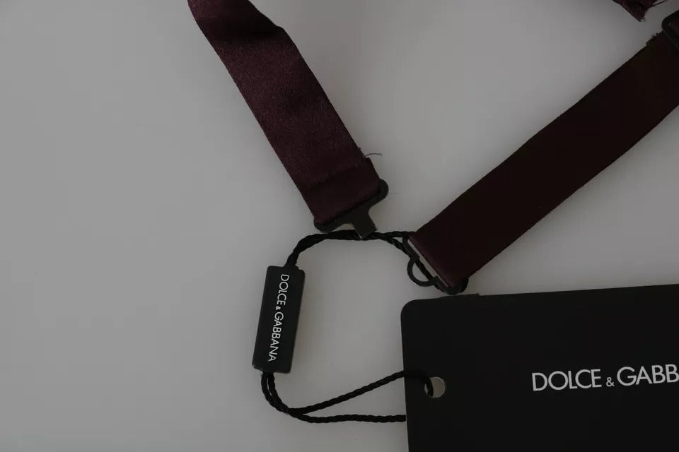 Dolce & Gabbana Bordeauxrote, klassische Seidenfliege