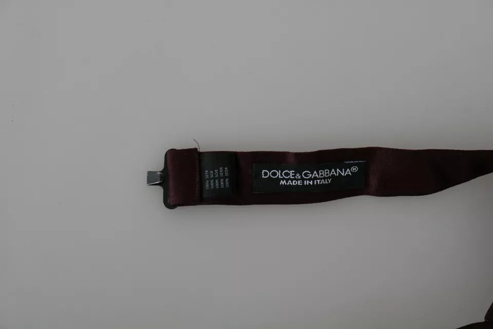 Dolce & Gabbana Bordeauxrote, klassische Seidenfliege