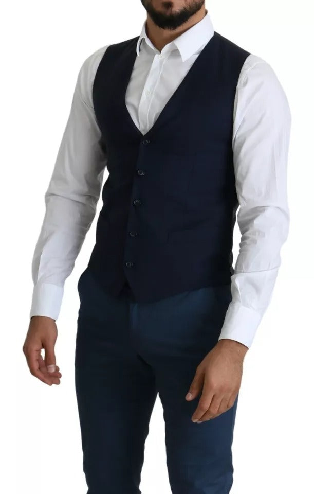 Dolce & Gabbana Marineblaue Weste für formelle Anlässe für Herren