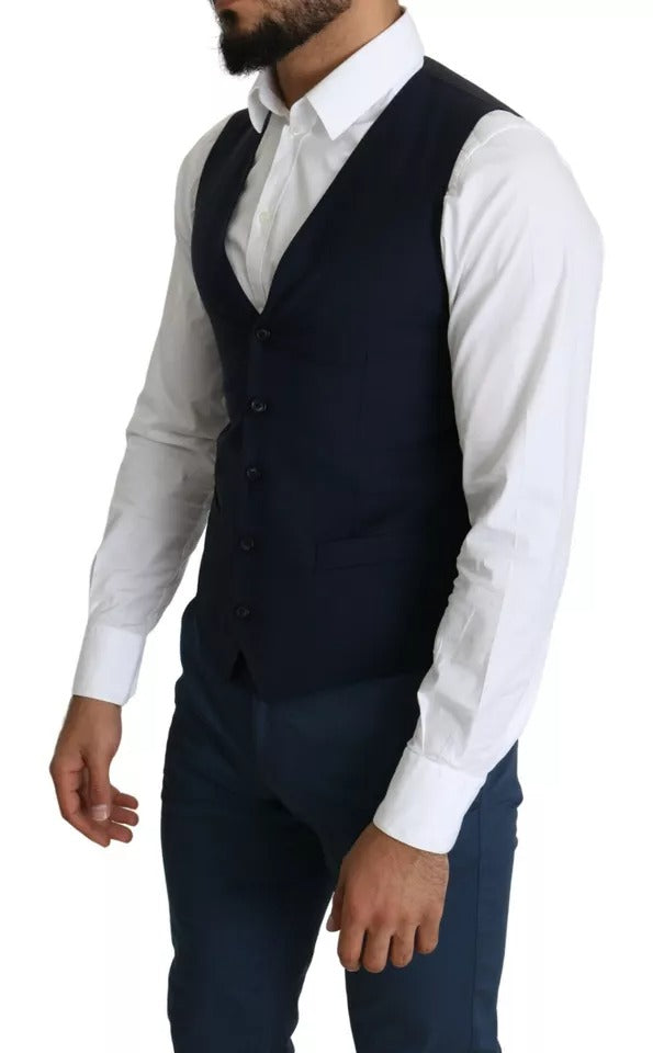 Dolce & Gabbana Marineblaue Weste für formelle Anlässe für Herren