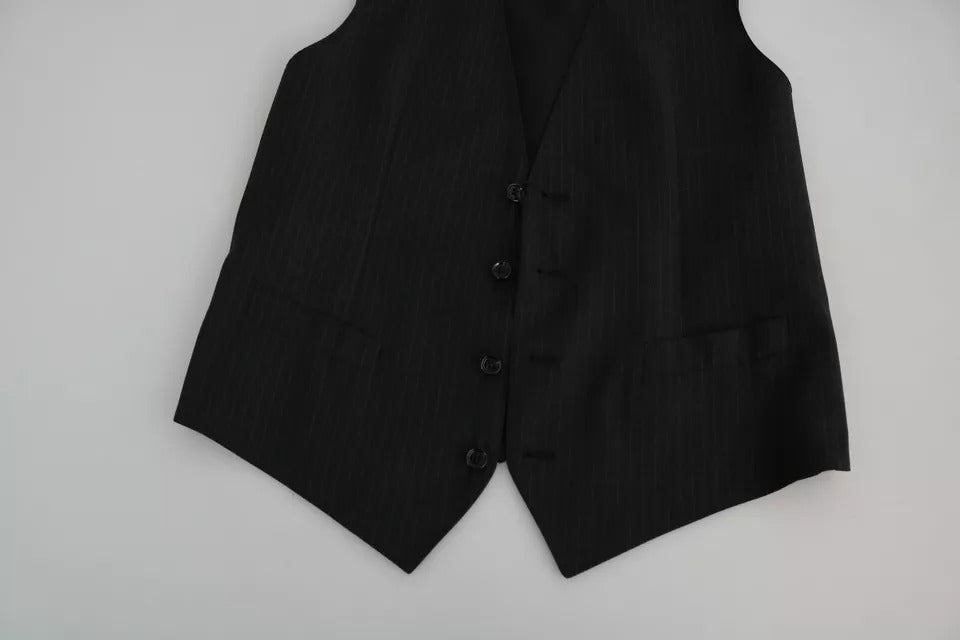 Dolce & Gabbana Schwarze Herren Formelle STAFF-Weste