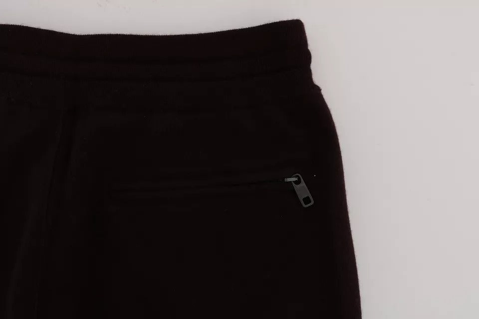 Dolce & Gabbana Purple Cashmere Gym Training Sports Pants