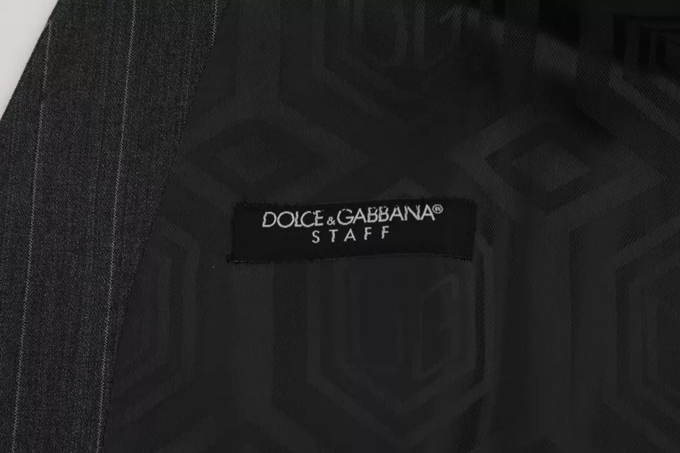 Dolce & Gabbana Graue Weste aus Wollstretch