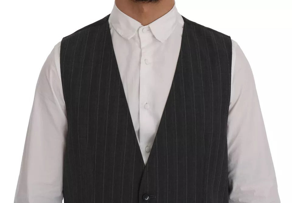 Dolce & Gabbana Graue Weste aus Wollstretch