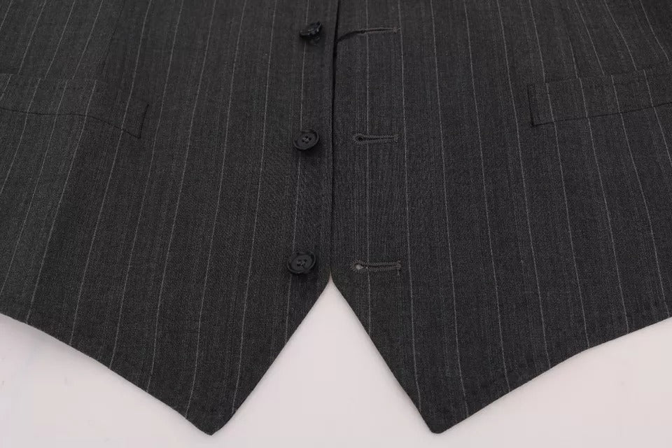 Dolce & Gabbana Graue Weste aus Wollstretch