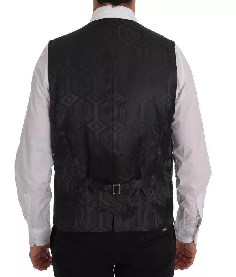 Dolce & Gabbana Graue Weste aus Wollstretch