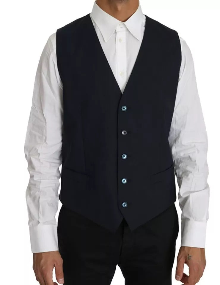 Dolce & Gabbana – MARTINI – Blazerweste aus blauer Wolle, 2-teilig