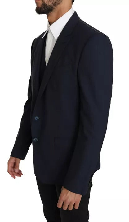 Dolce & Gabbana – MARTINI – Blazerweste aus blauer Wolle, 2-teilig