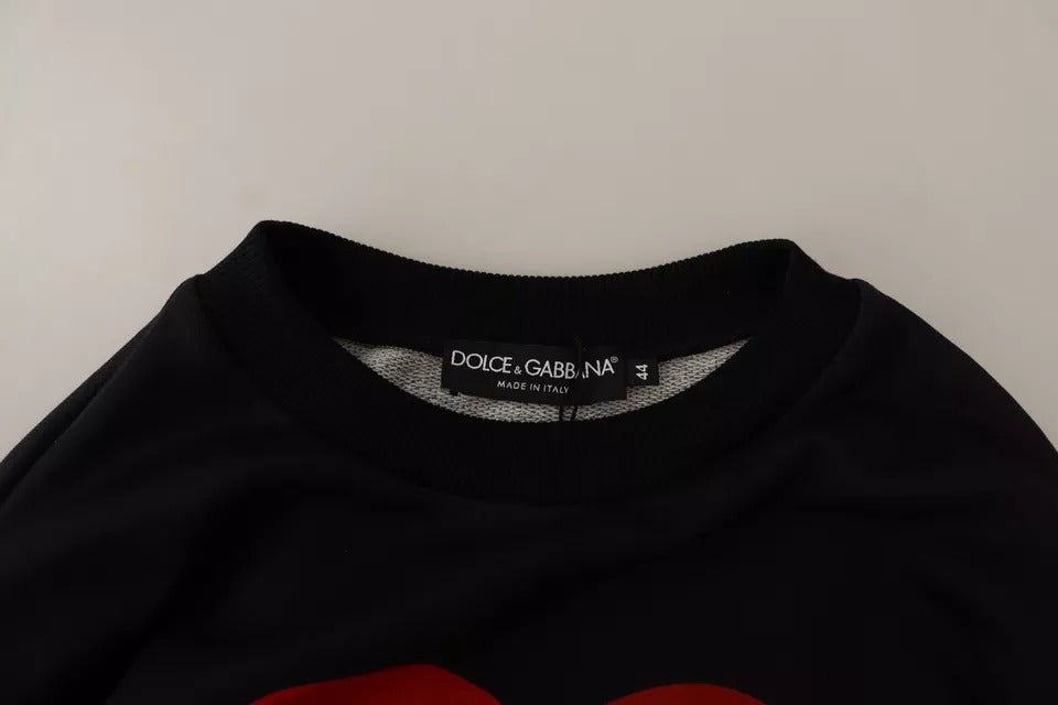 Dolce & Gabbana – Schwarzer Kapuzenpullover mit Cupid-Print