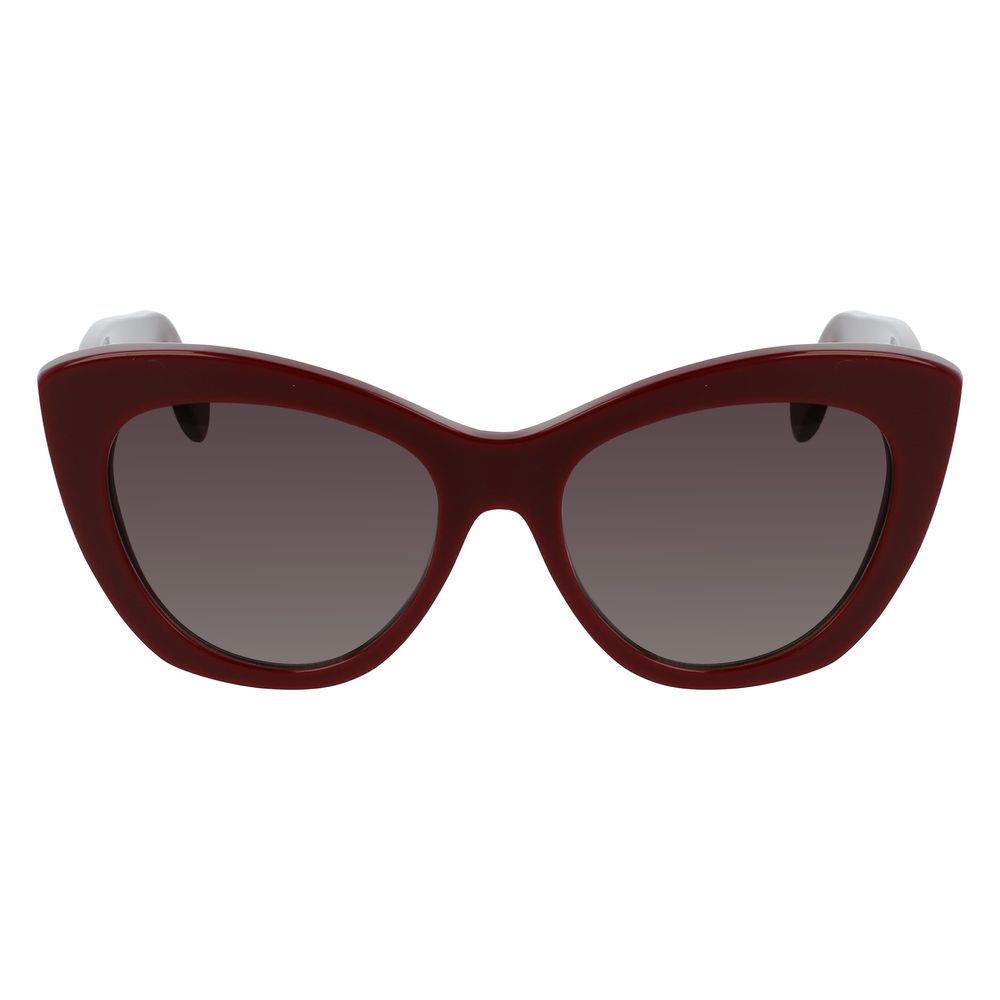 Salvatore Ferragamo – Bordeauxfarbene Acetat-Sonnenbrille